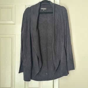 Barefoot Dreams CozyChic Lite Circle Cardi Black Size Large Shawl Collar